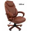 Кресло руководителя СHAIRMAN 406 коричневое экопремиум (дерево)