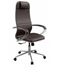Эргономичное кресло руководителя Ergolife комплект 6 коричневая перфорированная кожа