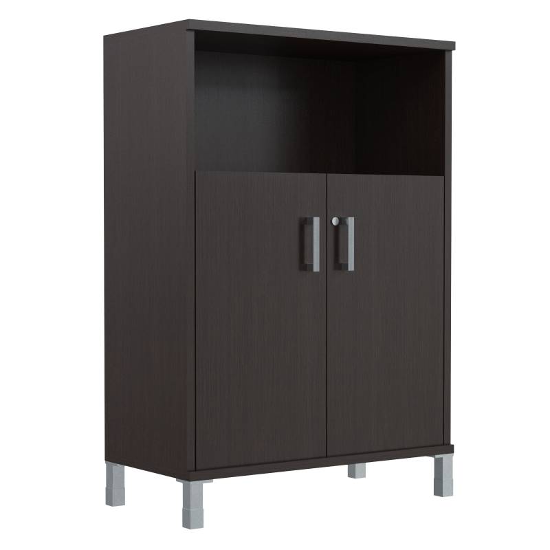 Шкаф средний с замком в глухих малых дверях B 420.3(RZ) Венге Магия 900х450х1286  главное фото